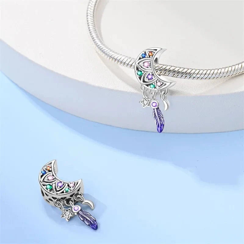 Amarante Jewelry Crescent Moon Dreamcatcher Charm