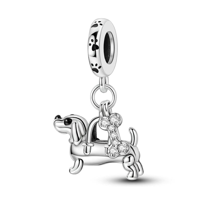 Amarante Jewelry Dachshund & Bone Double Dangle Charm