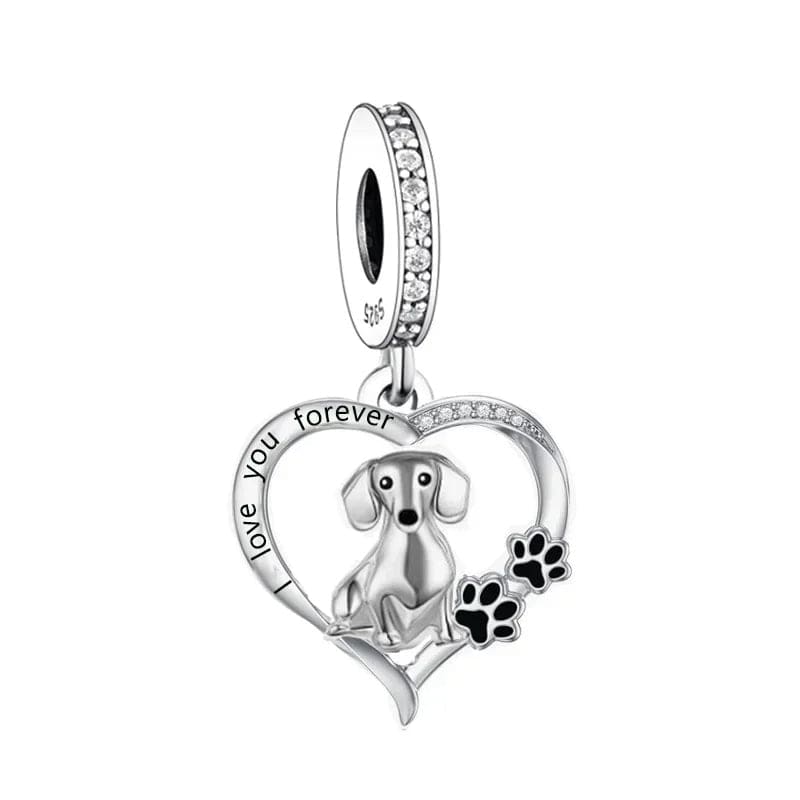 Amarante Jewelry Dachshund Love Forever Charm