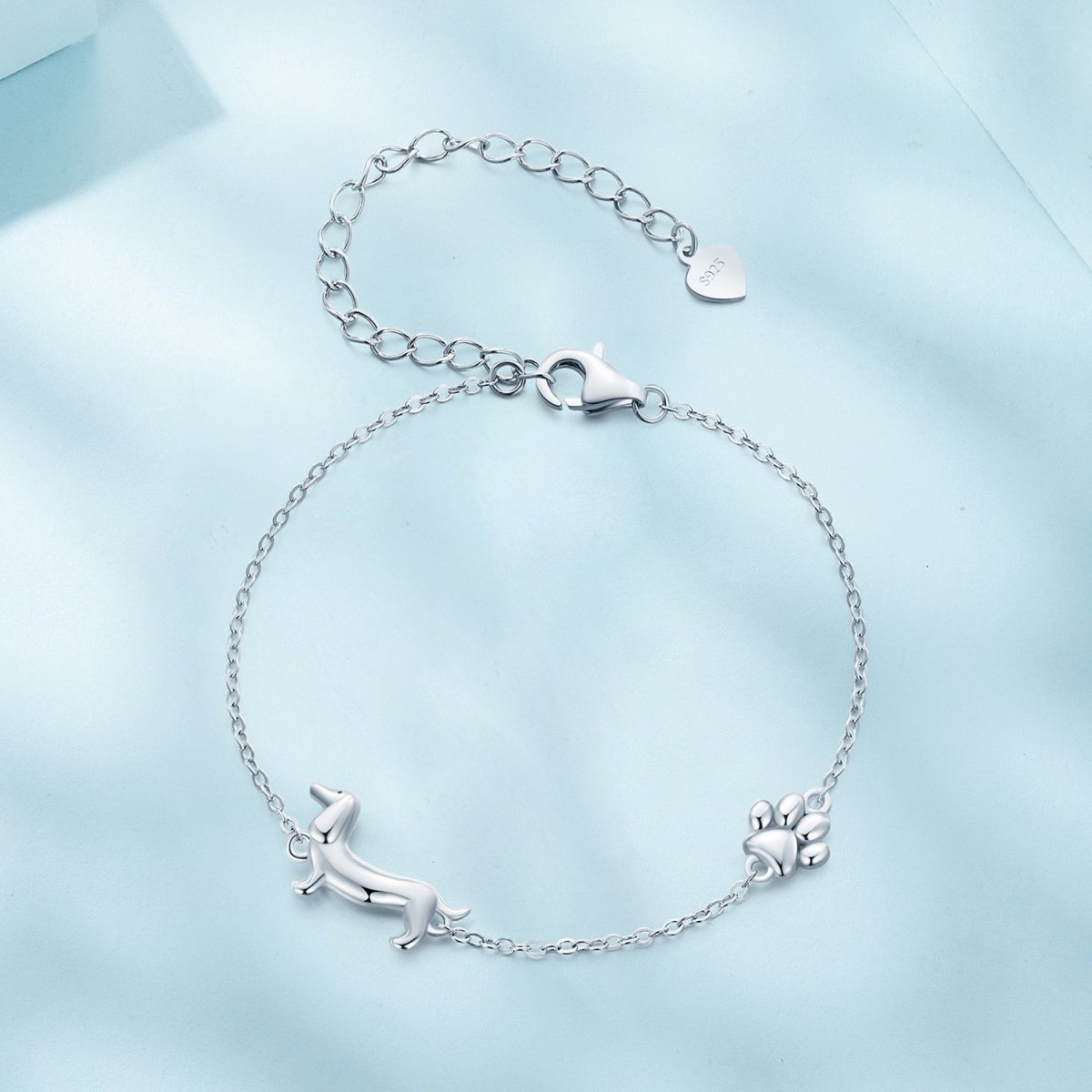 Amarante Jewelry Dachshund & Paw Print Chain Bracelet