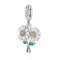 Amarante Jewelry Daisy Flower Bouquet Dangle Charm