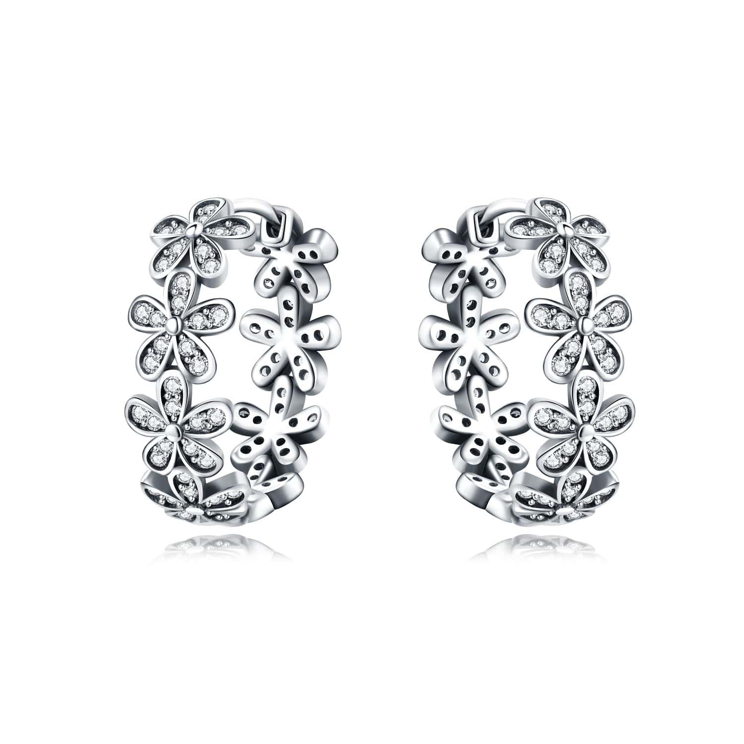 Amarante Jewelry Dazzling Daisy Floral Hoops
