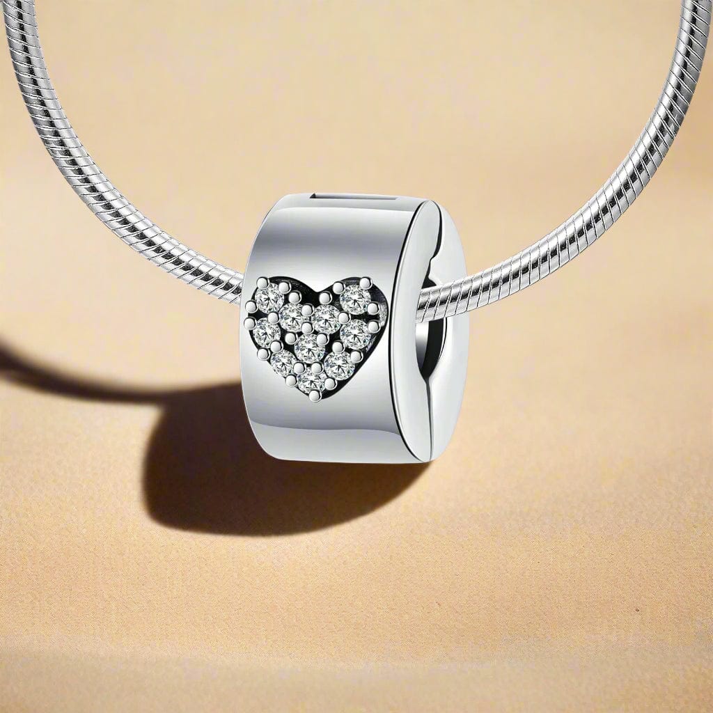 Amarante Jewelry Diamond Heart Clip Charm