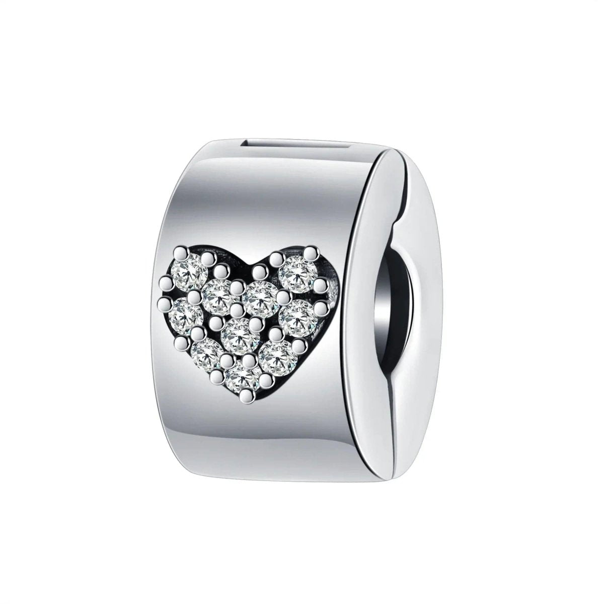 Amarante Jewelry Diamond Heart Clip Charm