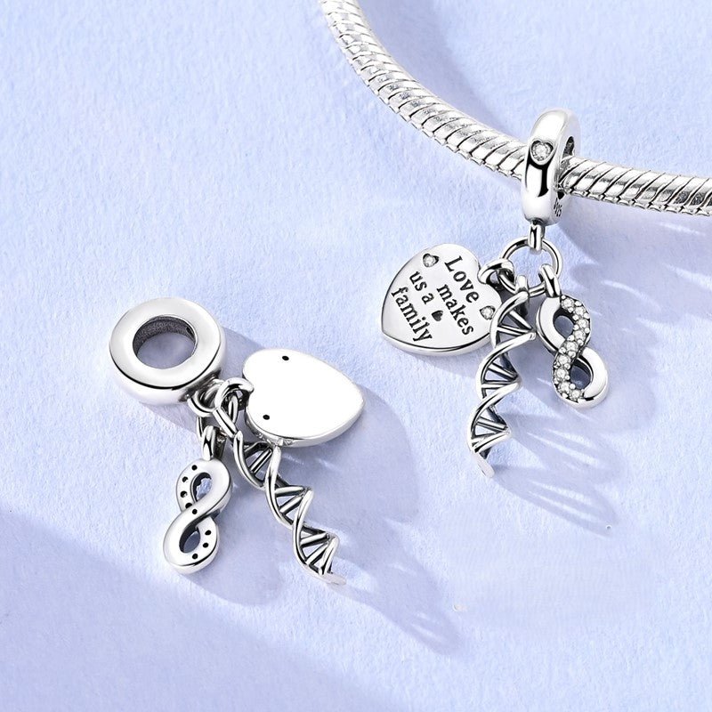 Amarante Jewelry DNA Infinity Family Love Dangle Charm
