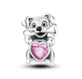 Amarante Jewelry Dog Holding Pink Heart Charm