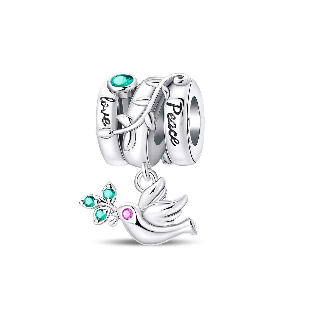 Amarante Jewelry Dove with Love & Peace Dangle Charm