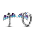 Amarante Jewelry Dragon Wing Hoop Earrings with Iridescent Detailing