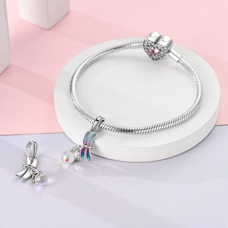 Amarante Jewelry Dragonfly & Crystal Drop Charm