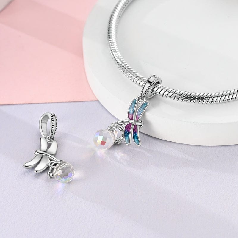 Amarante Jewelry Dragonfly & Crystal Drop Charm