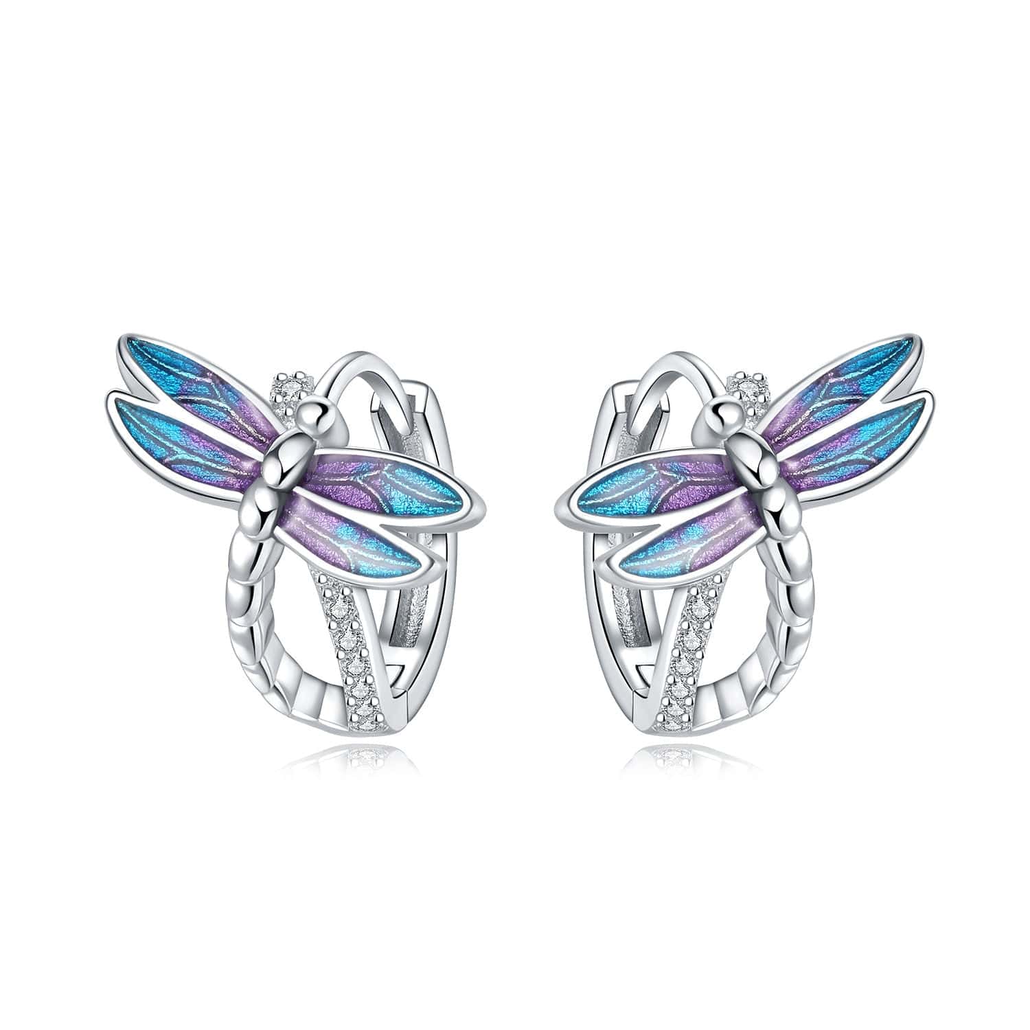 Amarante Jewelry Dragonfly Hoop Earrings