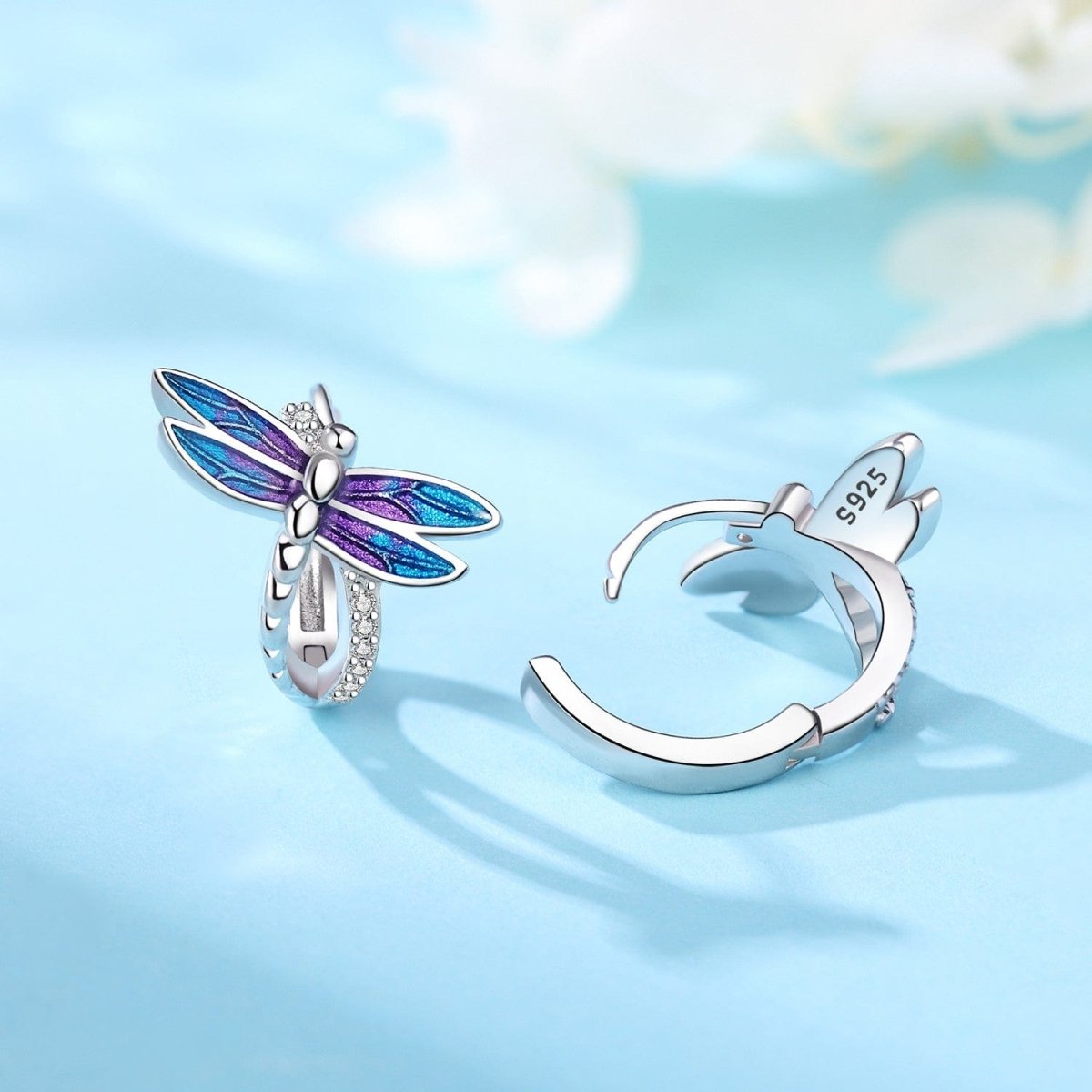 Amarante Jewelry Dragonfly Hoop Earrings