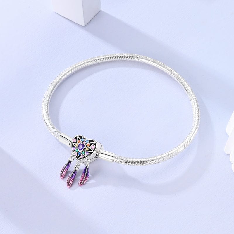 Amarante Jewelry Dreamcatcher Rainbow Heart Charm Bracelet