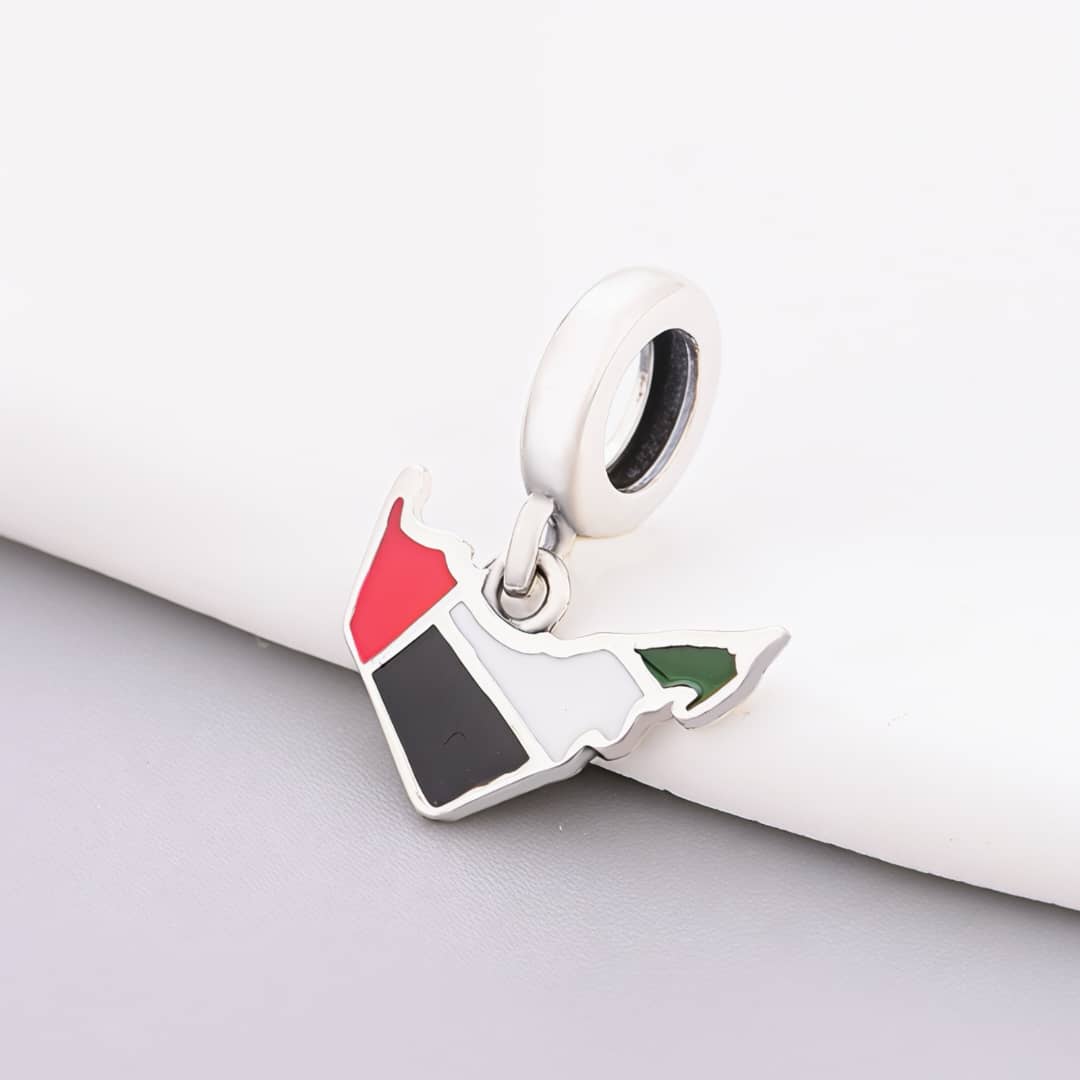 Amarante Jewelry Dubai Map Flag Dangle Charm