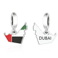 Amarante Jewelry Dubai Map Flag Dangle Charm