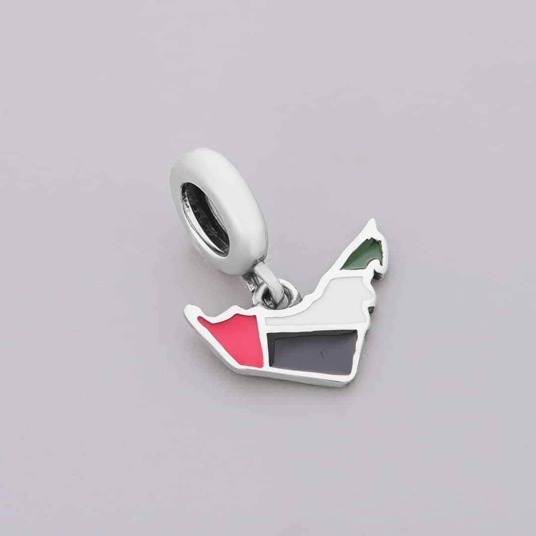 Amarante Jewelry Dubai Map Flag Dangle Charm