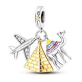 Amarante Jewelry Egypt Pyramid Camel Travel Dangle Charm