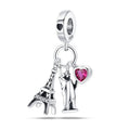 Amarante Jewelry Eiffel Tower and Statue of Liberty Dangle Charm