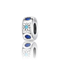 Amarante Jewelry Elegant Blue Floral Gemstone Spacer Charm