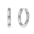 Amarante Jewelry Elegant Crystal Accent Hoop Earrings