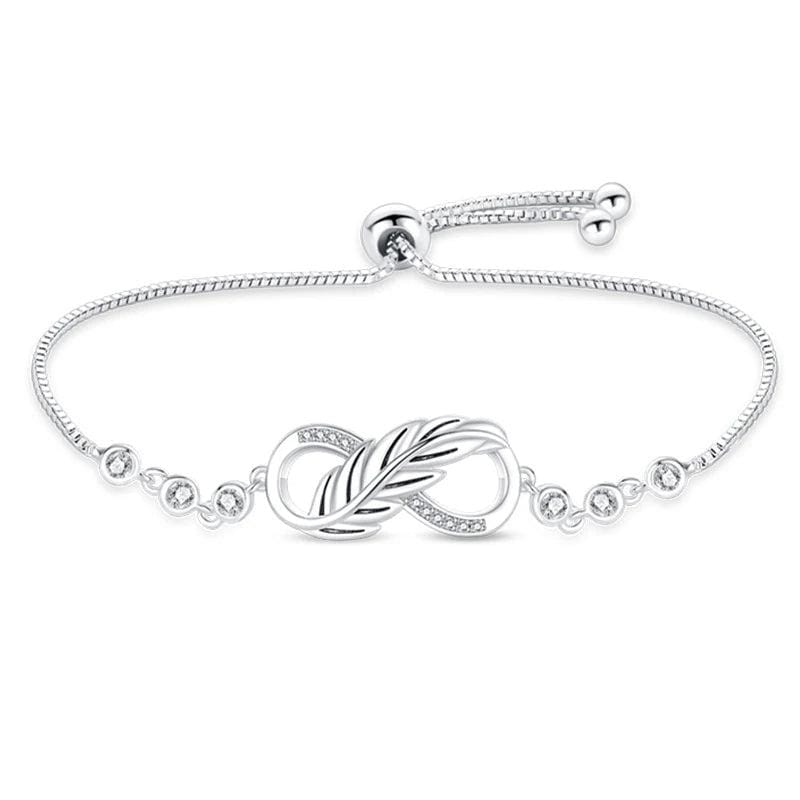 Amarante Jewelry Elegant Infinity Knot Bracelet with Crystal Accents