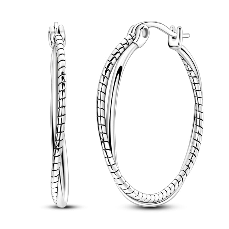 Amarante Jewelry Elegant Twist Hoop Earrings