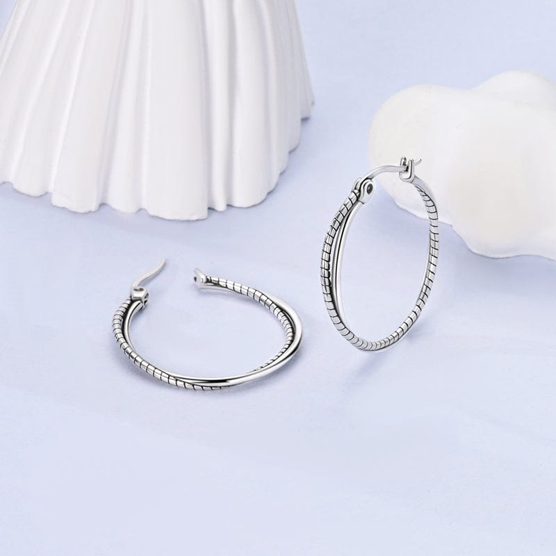 Amarante Jewelry Elegant Twist Hoop Earrings
