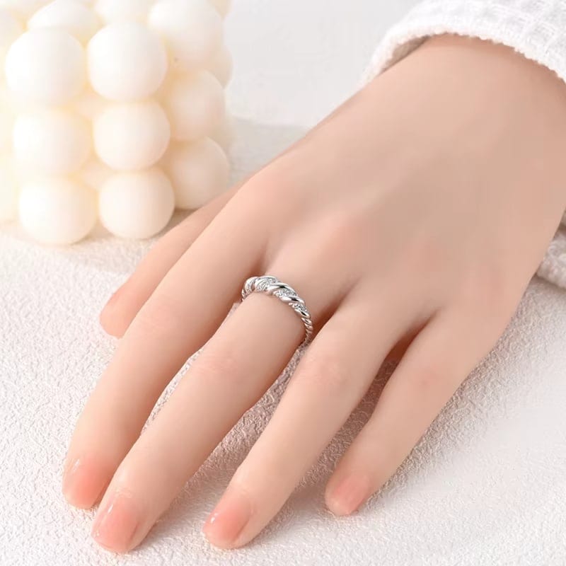 Amarante Jewelry Elegant Twisted Rope 925 Sterling Silver Ring