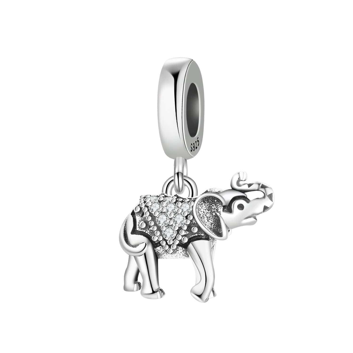 Amarante Jewelry Sparkling Elephant Dangle Charm