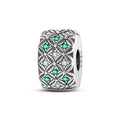 Amarante Jewelry Emerald & Diamond Floral Mosaic Charm
