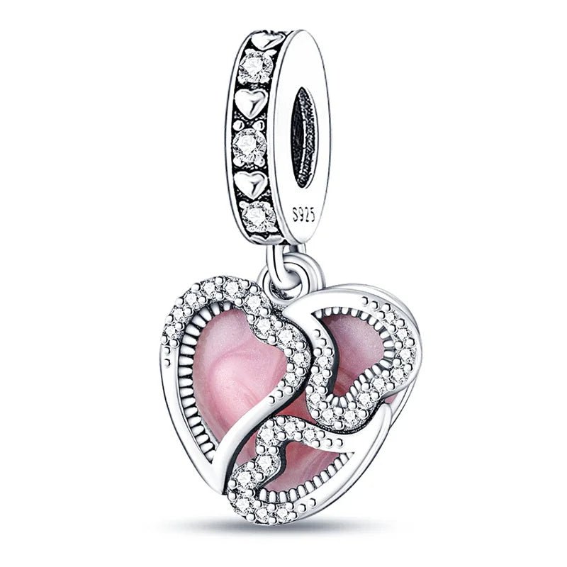 Amarante Jewelry Pink Enchanted Hearts Dangle Charm