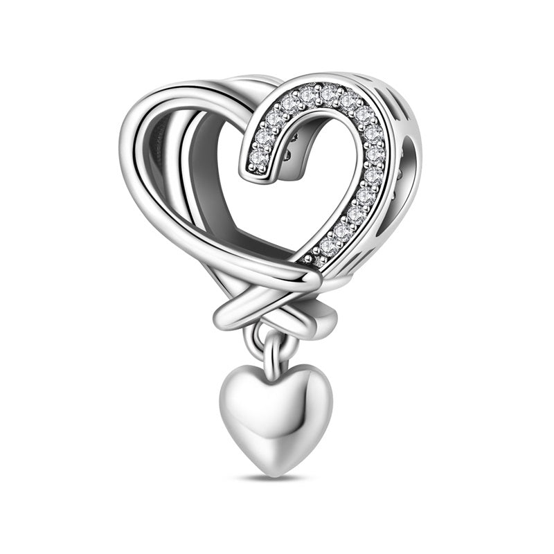 Amarante Jewelry Eternal Heart Knot Dangle Charm
