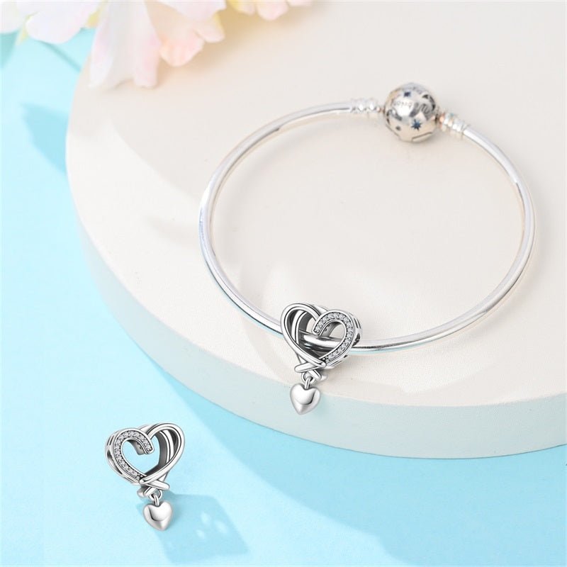 Amarante Jewelry Eternal Heart Knot Dangle Charm