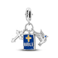 Amarante Jewelry Faithful Bible Charm with Cross & Dove