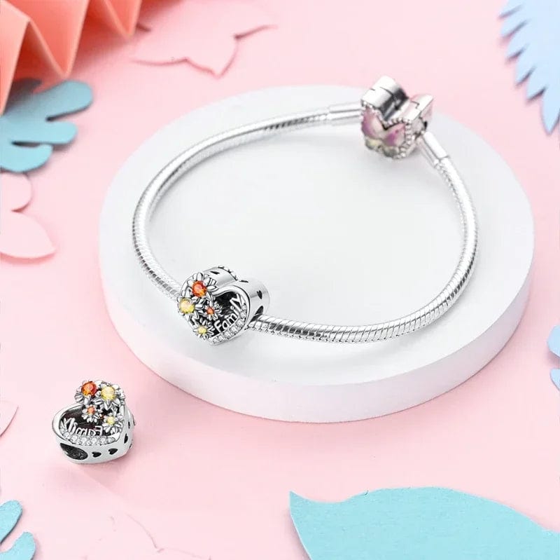 Amarante Jewelry Family Heart Charm