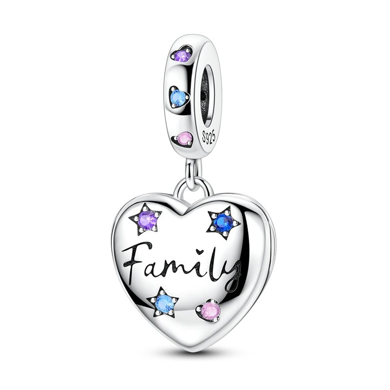 Amarante Jewelry Family Heart Locket Dangle Charm