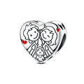Amarante Jewelry Family Love Heart Charm