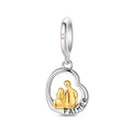 Amarante Jewelry Father & Daughter Heart Dangle Charm