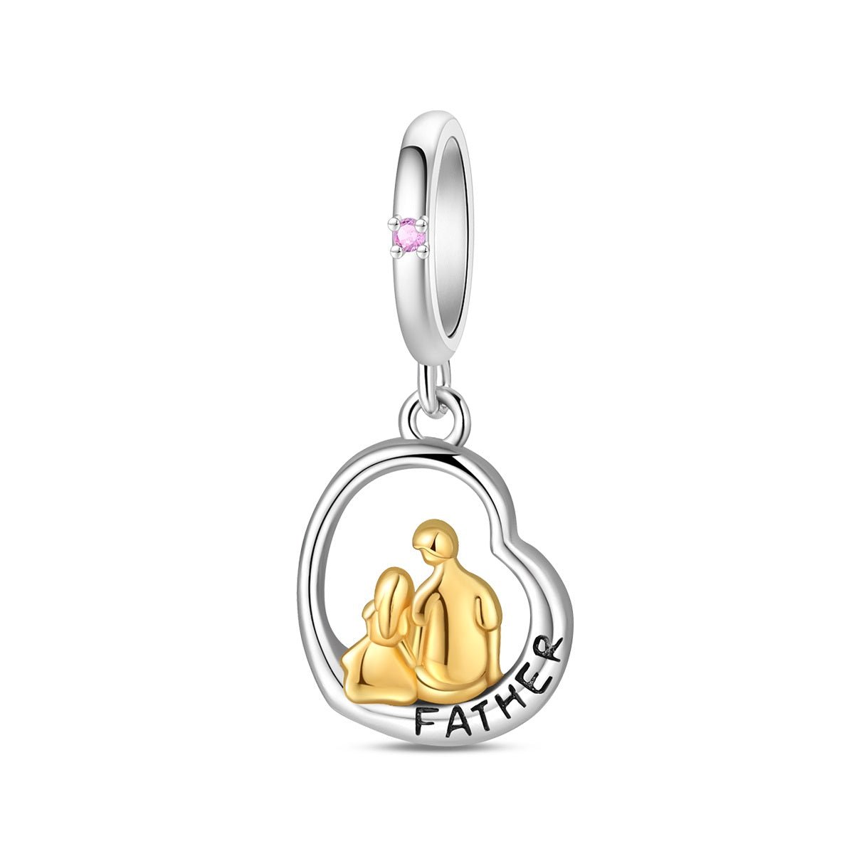 Amarante Jewelry Father & Daughter Heart Dangle Charm