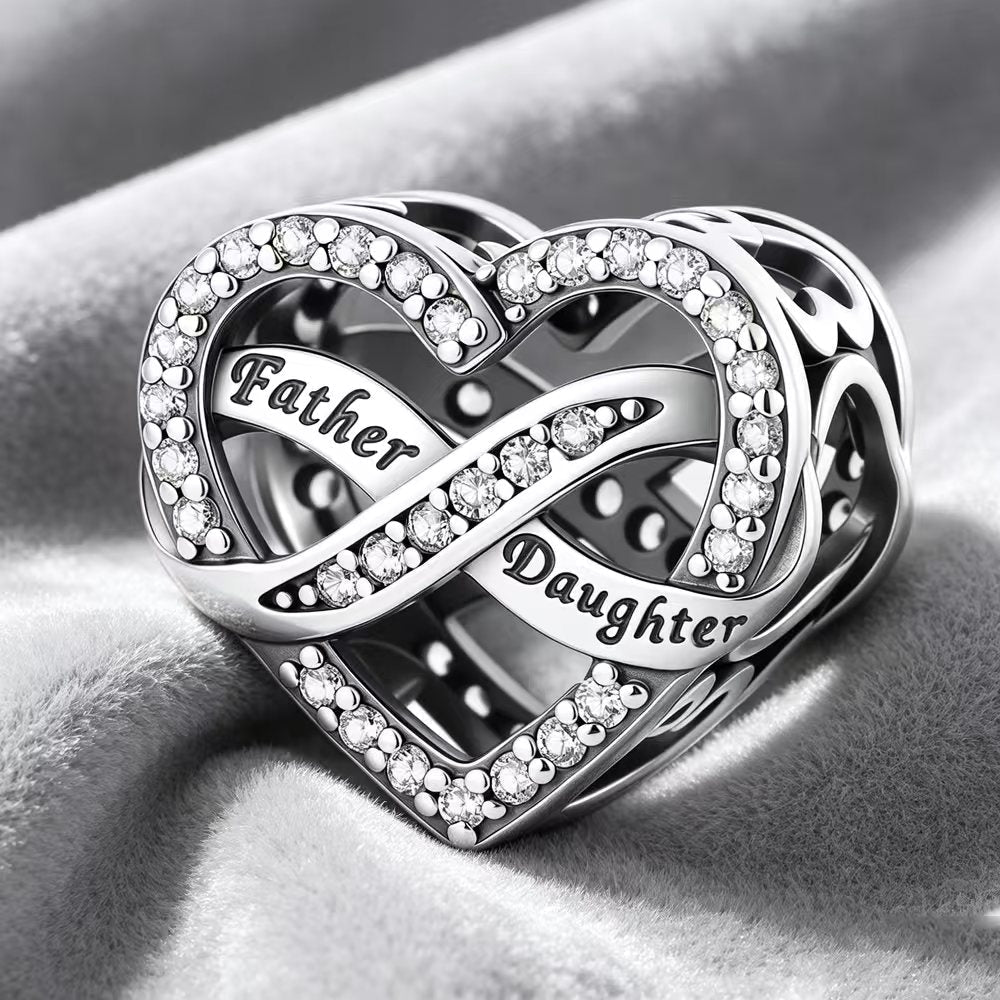 Amarante Jewelry Father Daughter Heart Infinity Charm
