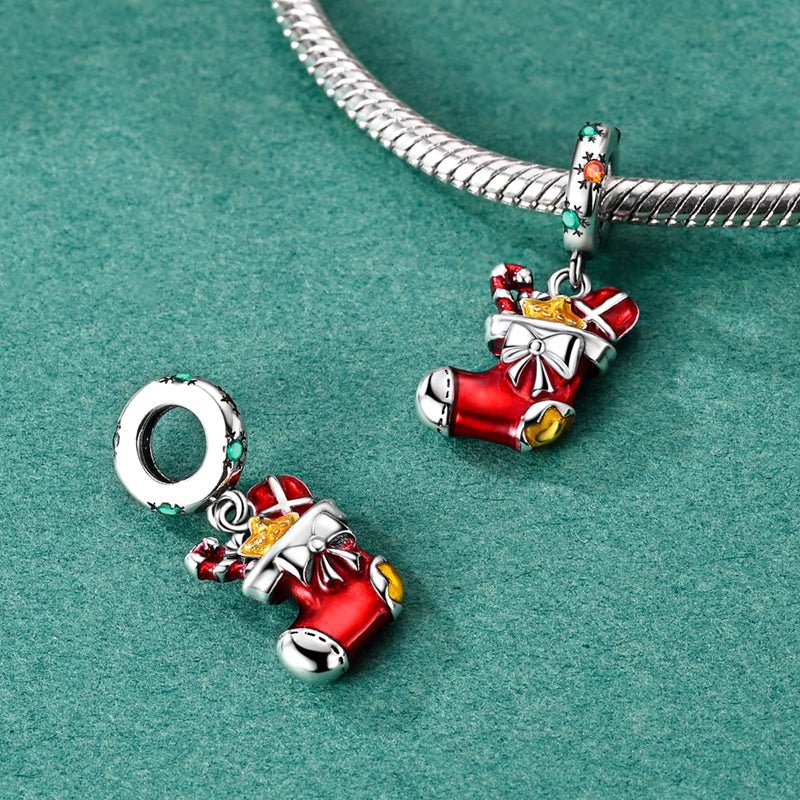 Amarante Jewelry Festive Christmas Stocking Dangle Charm