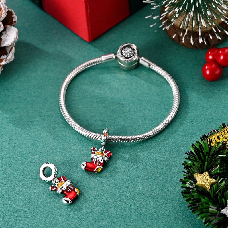 Amarante Jewelry Festive Christmas Stocking Dangle Charm