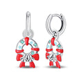 Amarante Jewelry Festive Holiday Wreath & Bell Earrings