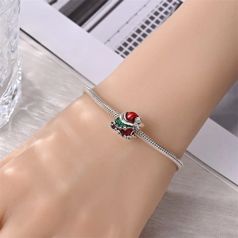 Amarante Jewelry Festive Sleigh with Santa Hat Charm