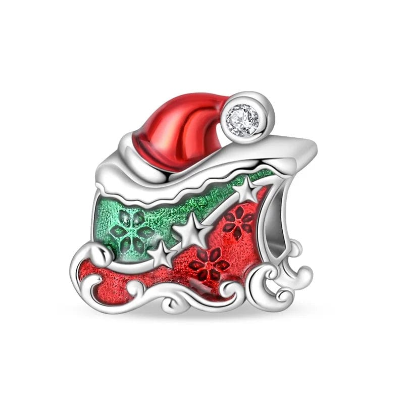 Amarante Jewelry Festive Sleigh with Santa Hat Charm