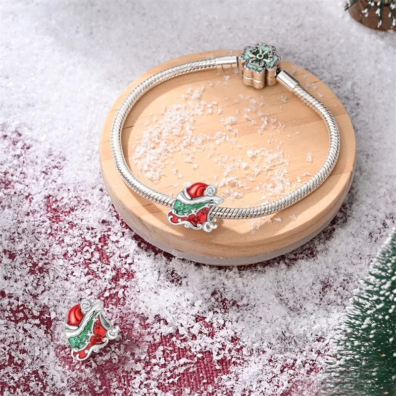 Amarante Jewelry Festive Sleigh with Santa Hat Charm