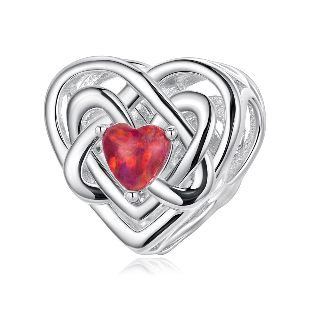 Amarante Jewelry Fiery Opal Love Knot Charm