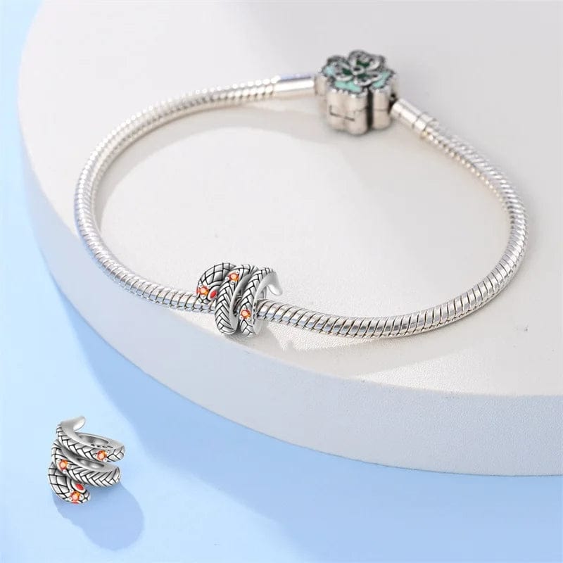 Amarante Jewelry Curled Snake Charm