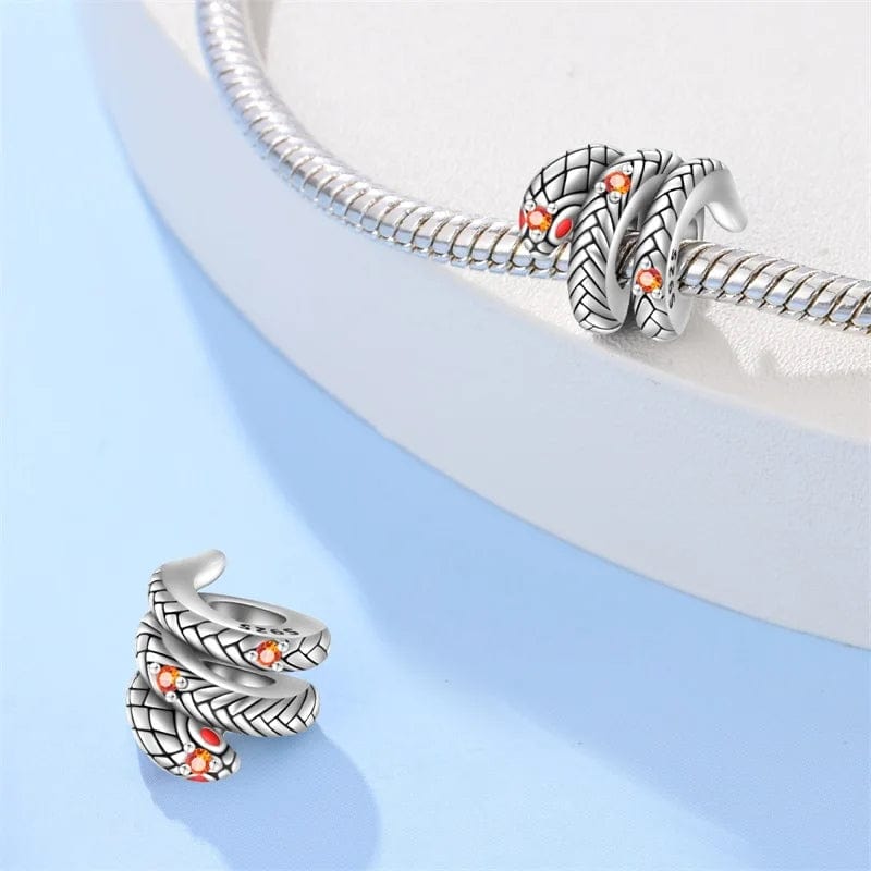 Amarante Jewelry Curled Snake Charm