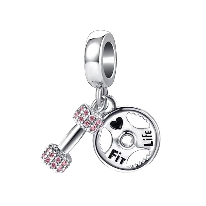 Amarante JewelryFit Life Dumbbell & Weight Plate Dangle Charm